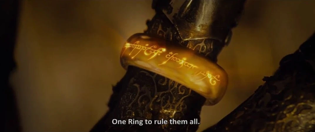 One ring to rule them all slow motion scene