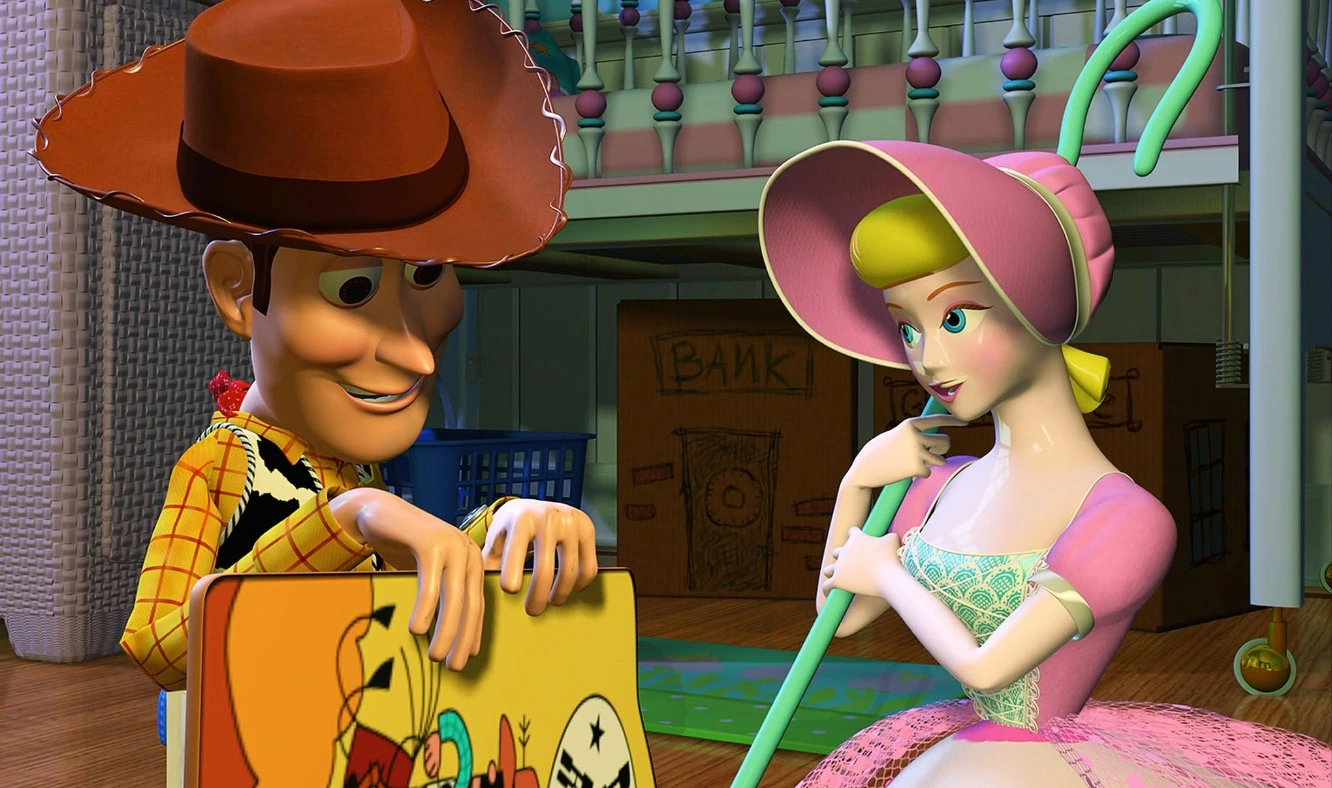 Woody and Bo Peep, whole tale in Toy Story 4